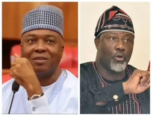 So Lovely!! Watch Dino Melaye’s Speech As He Praises Bukola Saraki As His Tenure Ends As Senate President